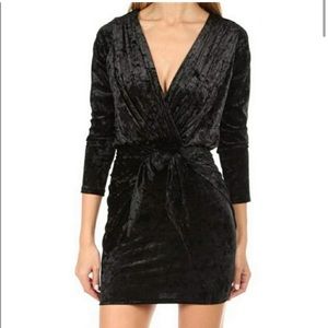 MISA Los Angeles Ophelie dress, Black velvet, Large